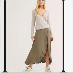 NWT Free People Smoke and Mirrors Maxi Skirt - Small